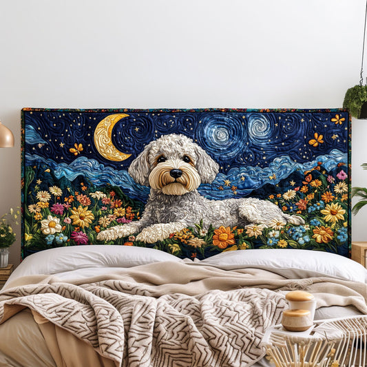 Night Bloom Puppy KL2312029CL Quilted Headboard Slipcover