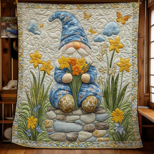Gnome In Garden WY1302026CL Quilt