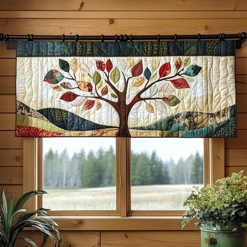 Vintage Tree Of Life WP1403024CL Quilted Valance