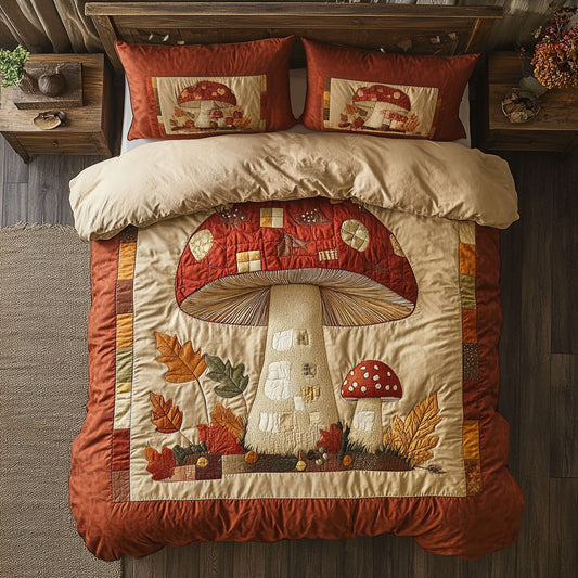 Patchwork Mushroom CP0609136CL Duvet Cover Set