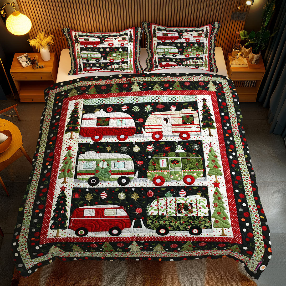 Christmas Camper Van WJ2310022CL Duvet Cover Set