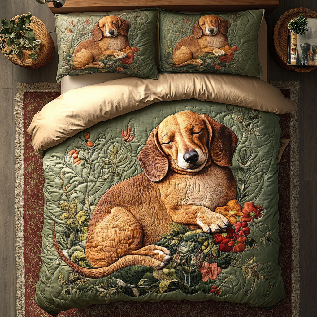 Cozy Dachshund CP0407065CL Duvet Cover Set