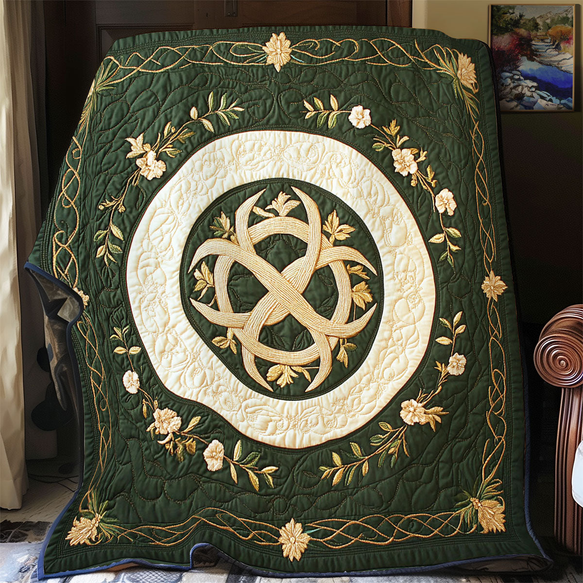 Floral Wreath Celtic WY0503106CL Quilt