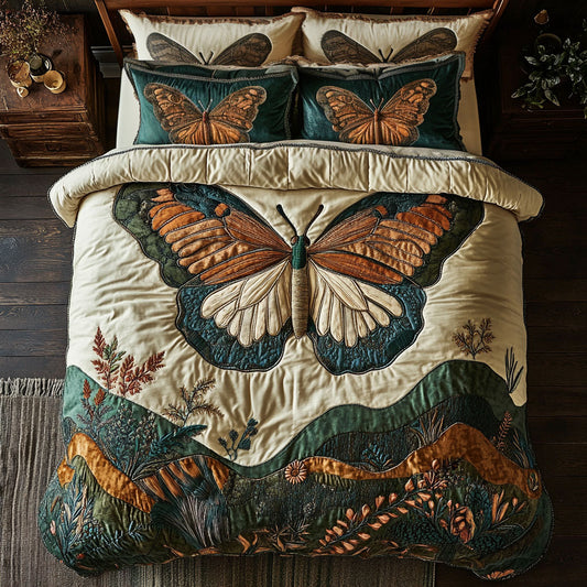 Vintage Forest Butterfly WY0406027CL Duvet Cover Set