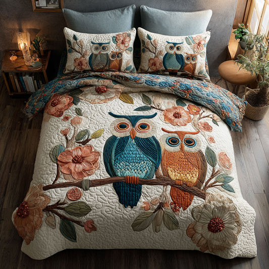 Owl Floral Charm CW0210047CL Duvet Cover Set