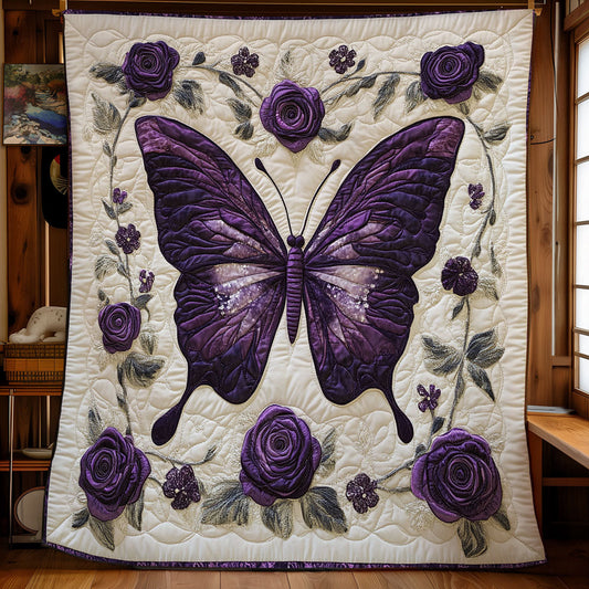 Mystic Purple Butterfly Garden WY1302050CL Quilt