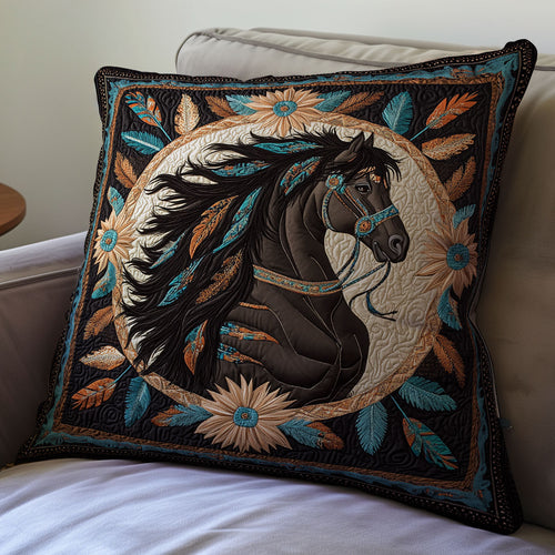 Brown Horse WX2312115CL Quilt Pillow Case