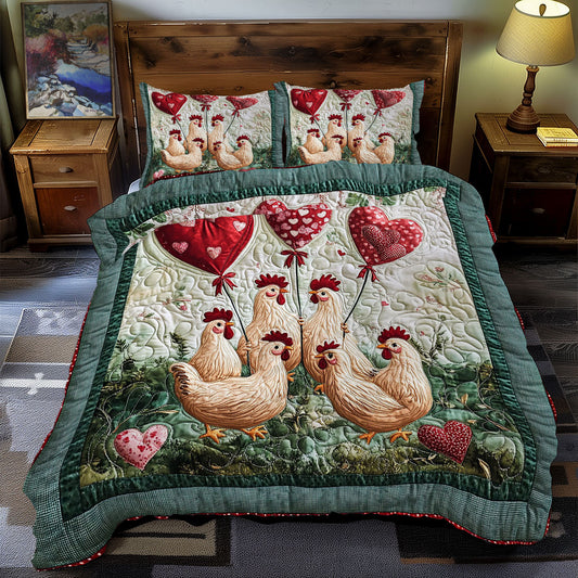 Heart Balloon And Chicken WY1701093CL Duvet Cover Set