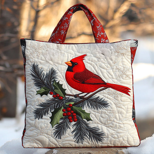 Holiday Cardinal WN2509033CL Quilted Tote Bag