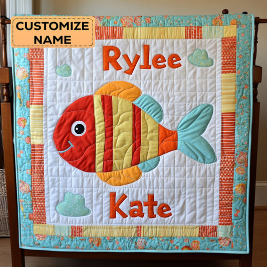 Little Reef Friend WJ2507009CL Personalized Baby Quilt