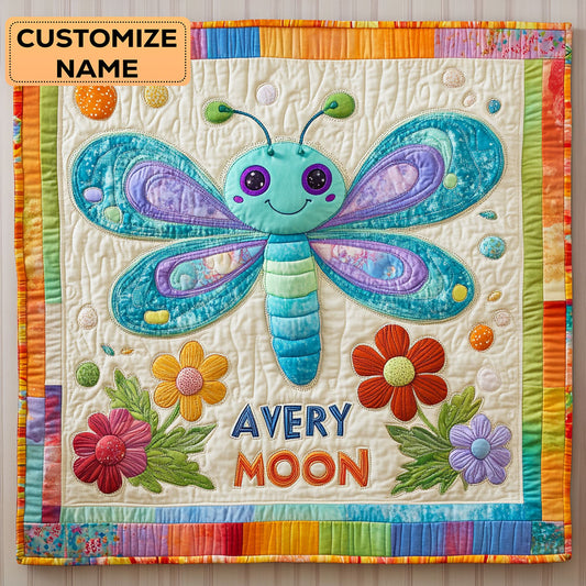 Glow Dragonfly WY2807014CL Personalized Baby Quilt