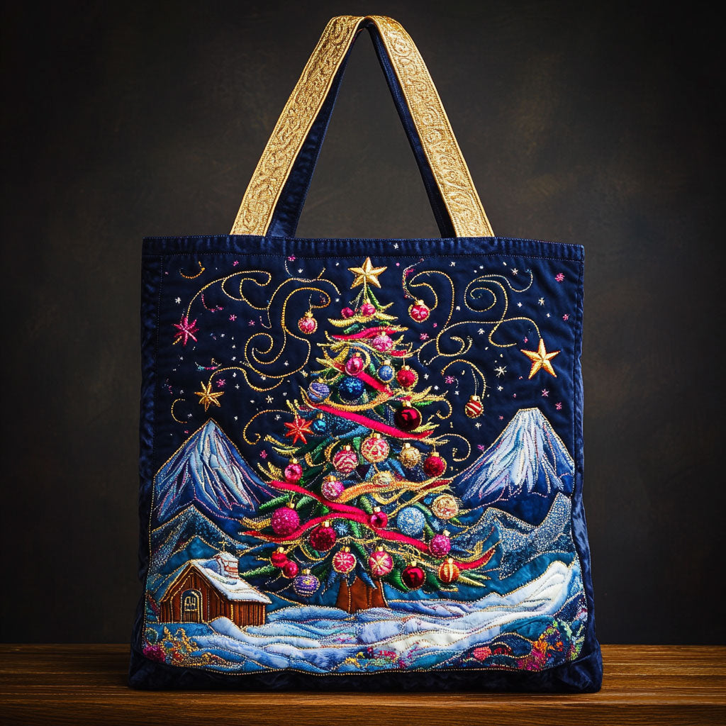 Cozy Tree Night CW1211050CL Quilted Tote Bag