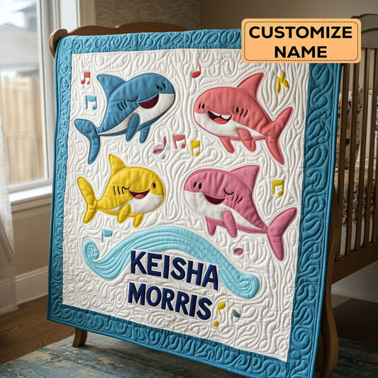 Ocean Melody CP1807052CL Personalized Baby Quilt