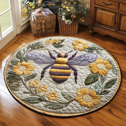 Summer Honey Bee WP2204067CL Quilted Round Mat