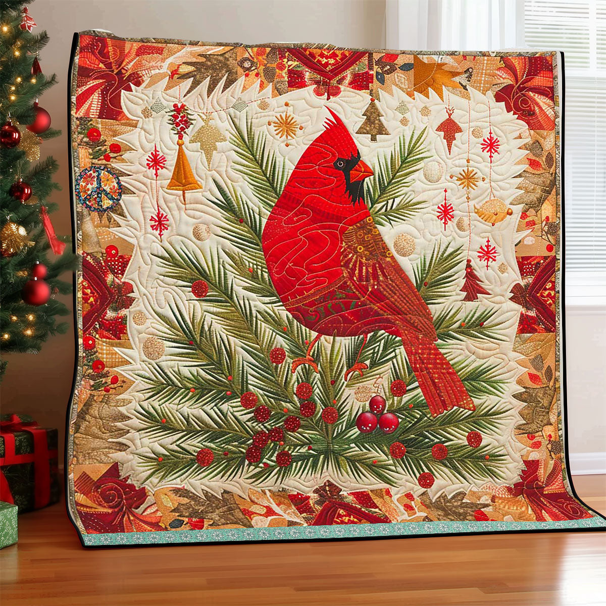 Christmas Cardinal Symbol WP2210007CL Quilt