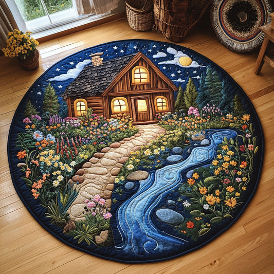 Midnight Cottage WY1906057CL Quilted Round Mat