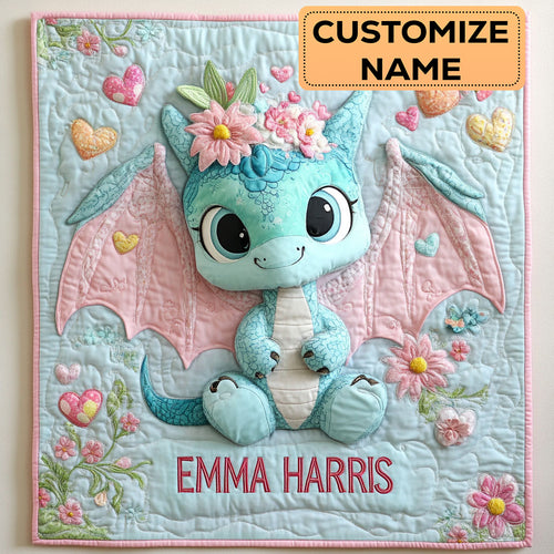 Little Dragon Dream CW2507011CL Personalized Baby Quilt