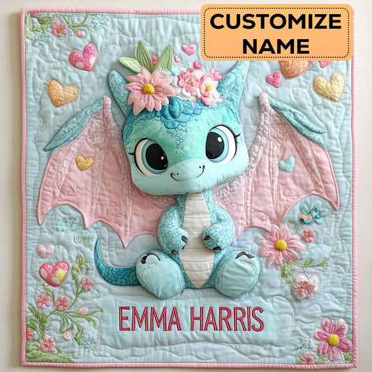 Little Dragon Dream CW2507011CL Personalized Baby Quilt