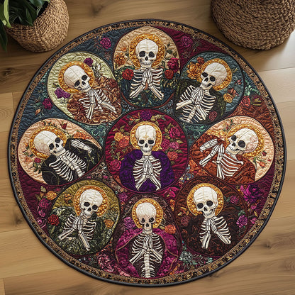 Shadowed Skeleton WN2908071CL Quilted Round Mat