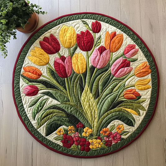 Blooming Tulip CW3005602CL Quilted Round Mat