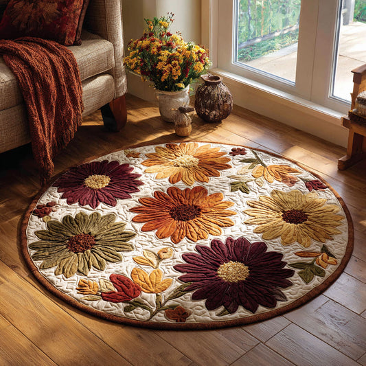 Autumn Bloom CW2308001CL Quilted Round Mat