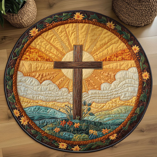 Cross Of Clouds WN2508031CL Quilted Round Mat