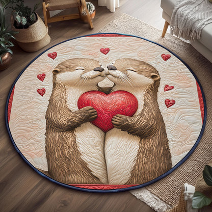 Otterly In Love WP2003089CL Quilted Round Mat