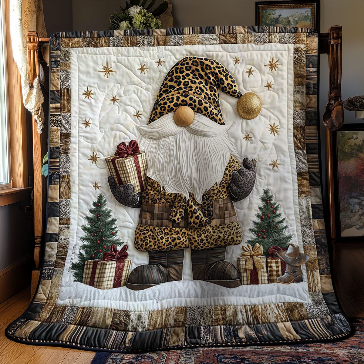 Snowy Leopard Gnome WN1312014CL Quilt