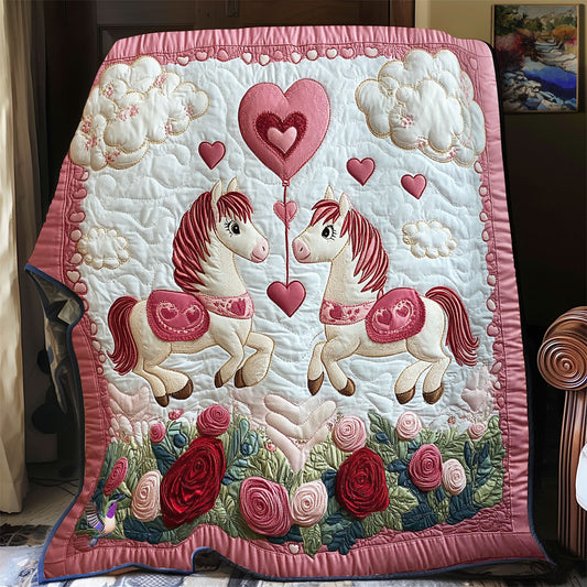 Cute Valentine Horse WY2712021CL Quilt
