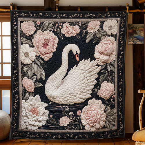 Serene White Swan WN2203086CL Quilt