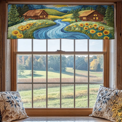 Sunflower Village WX1405042CL Quilted Valance