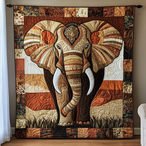 Native Patchwork Elephant WJ0506007CL Quilt