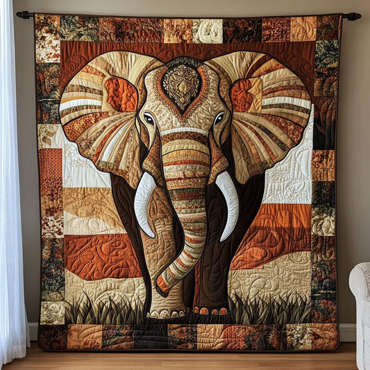 Native Patchwork Elephant WJ0506007CL Quilt