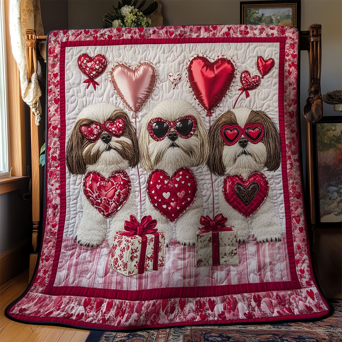 Valentine Shih Tzu WN3112018CL Quilt