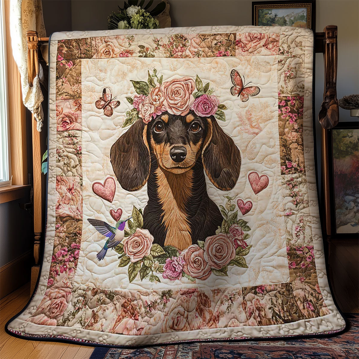 Dachshund Love WN2412011CL Quilt