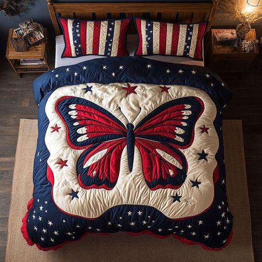 Patriotic Butterfly CM1004007CL Duvet Cover Set
