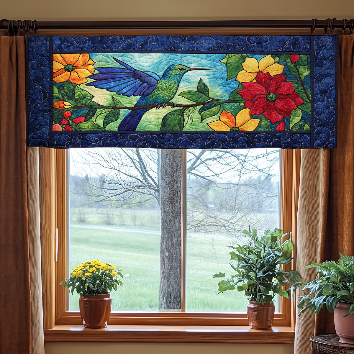 Colorburst Nectar WY1407008CL Quilted Valance