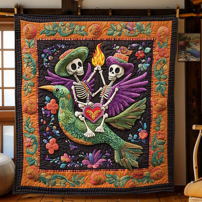 Skeleton And Hummingbird Joy WN1607028CL Quilt
