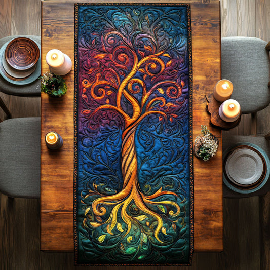 Tree of Life CW2904044CL Quilted Table Runner