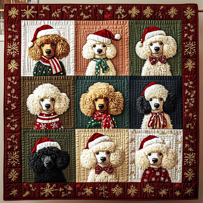 Christmas Poodles LT1609008CL Quilt
