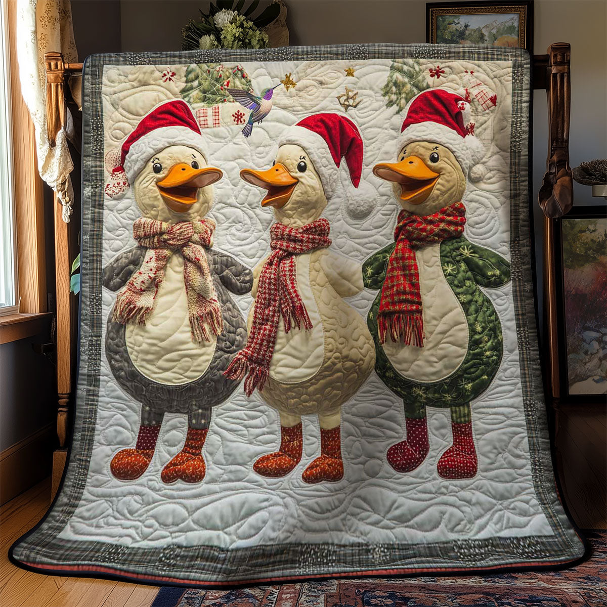 Cheerful Christmas Ducks WN1312025CL Quilt