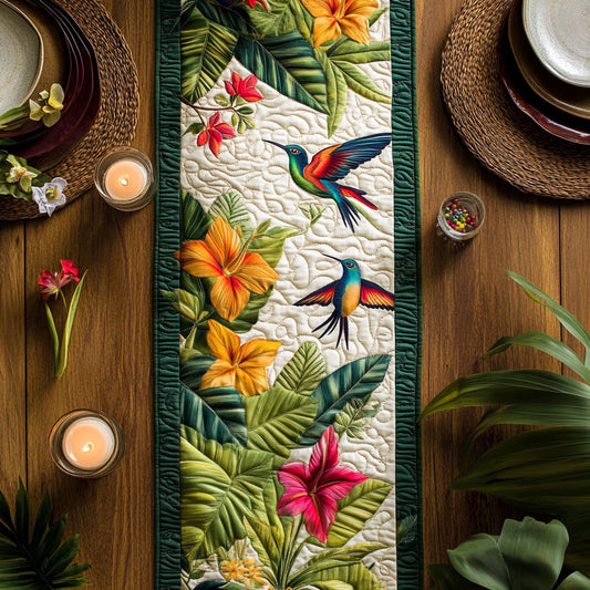 Tropical Hummingbird CW2804024CL Quilted Table Runner