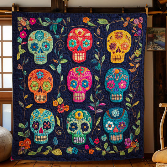 Fiesta Skulls WY0703022CL Quilt