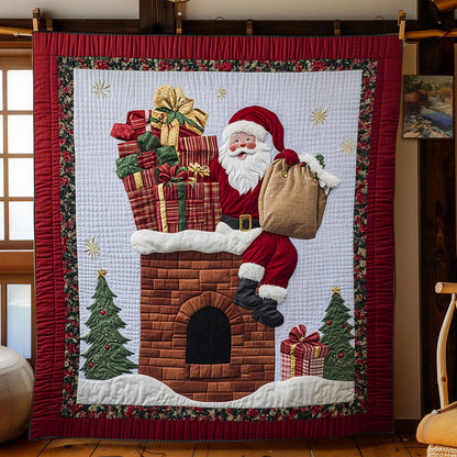 Santa Holiday Chimney WN1811069CL Quilt