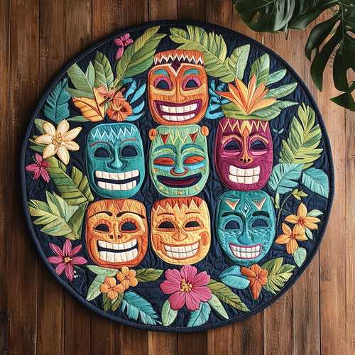 Tiki Wave WN3005048CL Quilted Round Mat