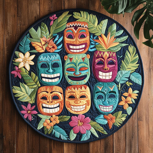 Tiki Wave WN3005048CL Quilted Round Mat