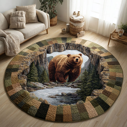 Cozy Wild Bear CW1001067CL Quilted Round Mat