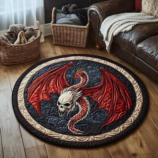 Infernal Dragon WN1403054CL Quilted Round Mat