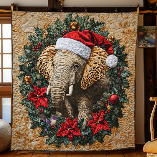 Santa Elephant Glow WN1312027CL Quilt