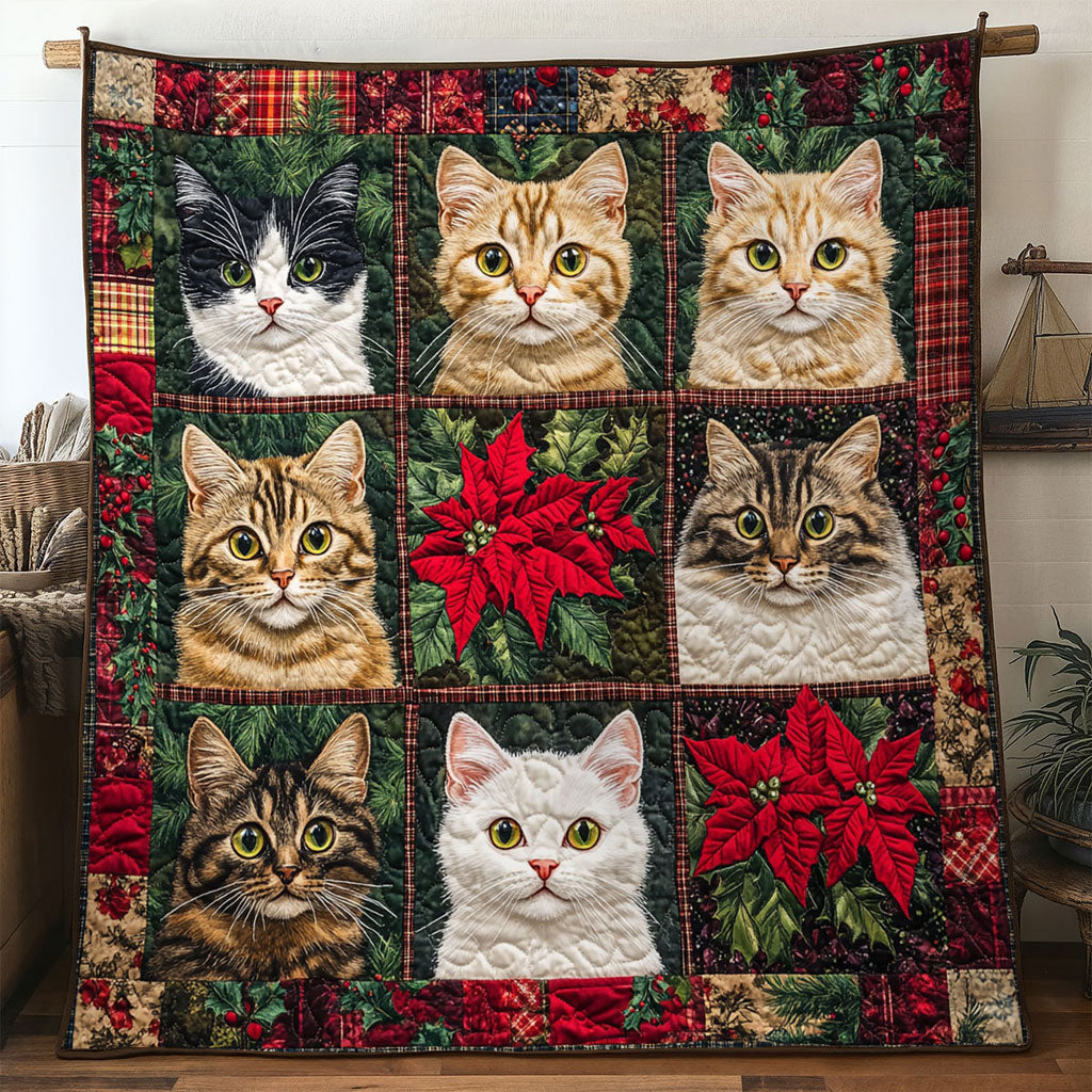 Cat Festive Home WN0811018CL Quilt